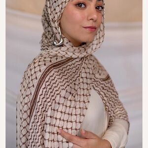 Vela scarves brown kuffiyeh size standard